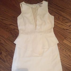 White/Cream Lace Cut Cocktail Dress!